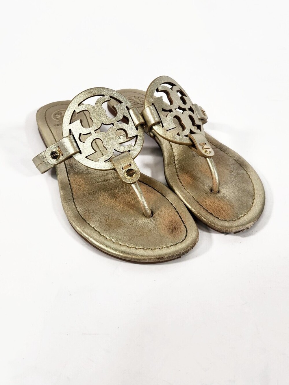 Tory Burch Silver Miller Sandals Size 5.5